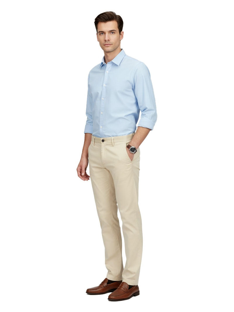 JUMP USA Men Safari Premium Cotton Slim Fit Sustainable Chinos
