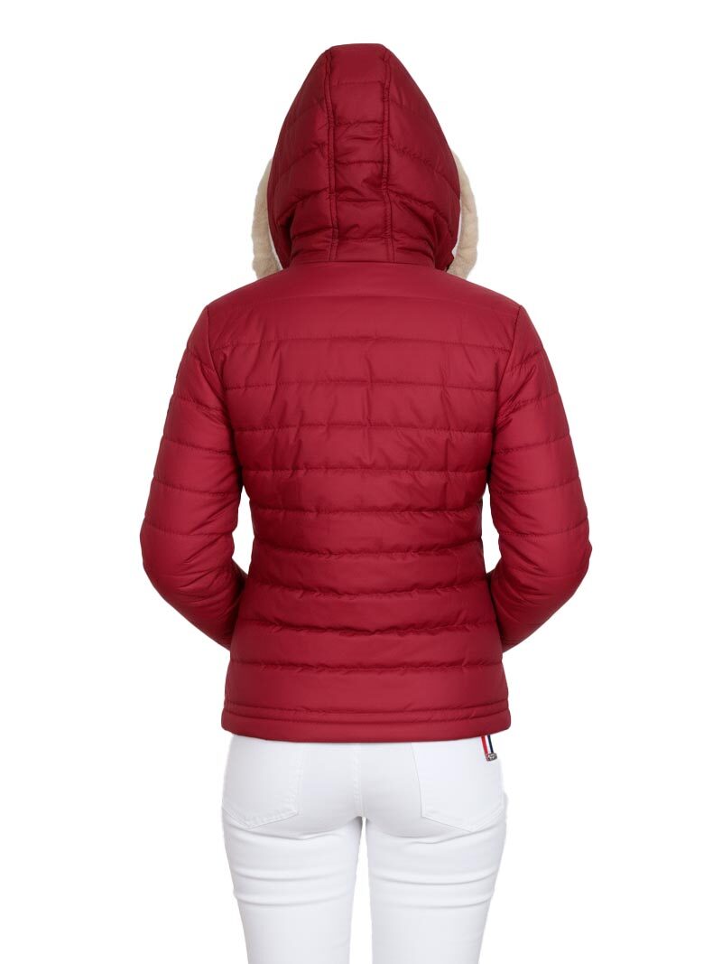 JUMP USA Women Maroon Solid Quilted Jacket