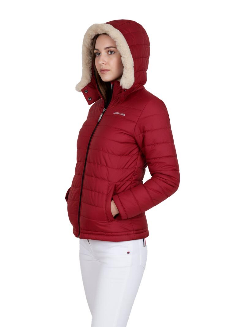 JUMP USA Women Maroon Solid Quilted Jacket