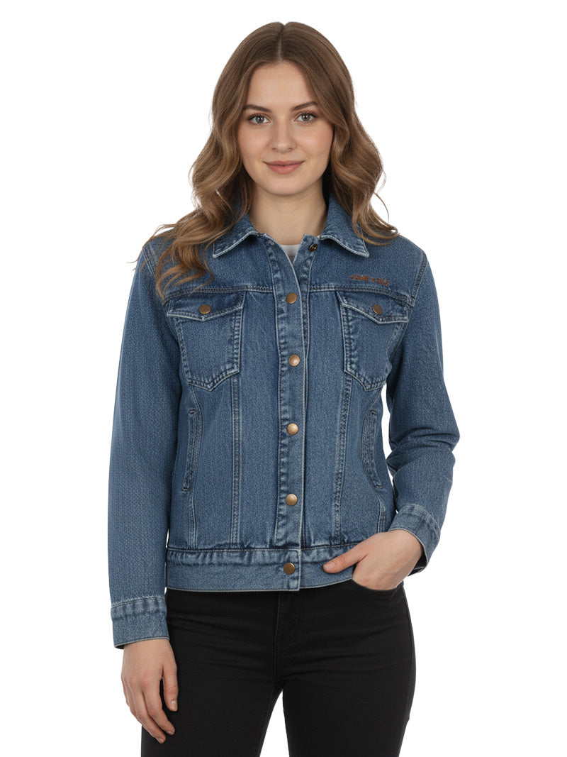 Jump USA Women’s Regular Fit Everyday Denim Jacket