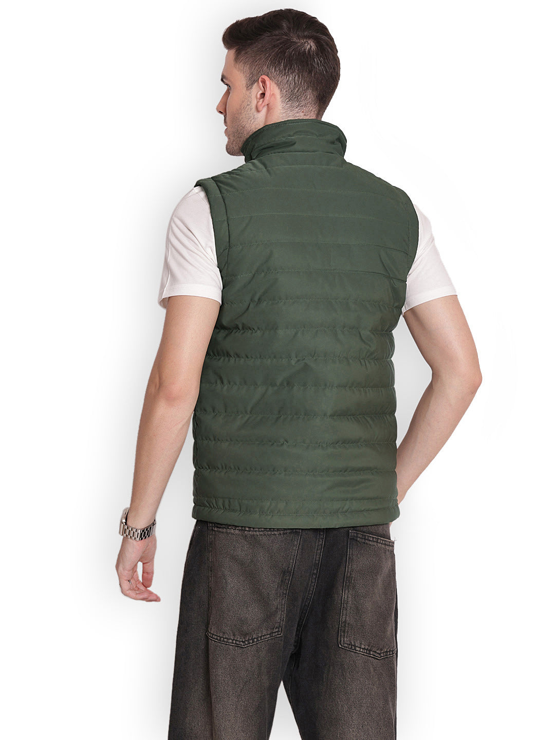 Men Half Sleeve Polyester Jacket - JUMP USA