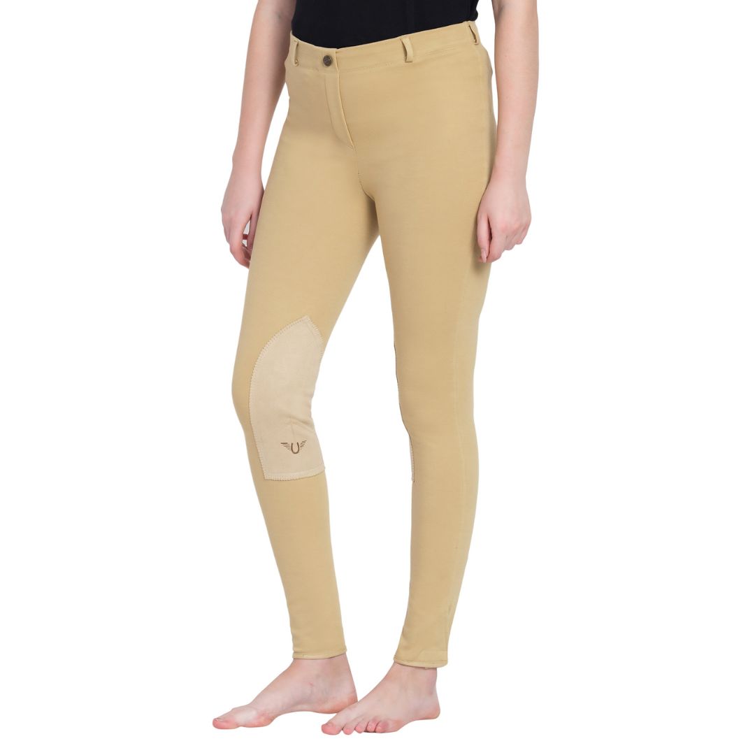 TuffRider Ladies Cotton Pull-On Knee Patch Plus Breeches