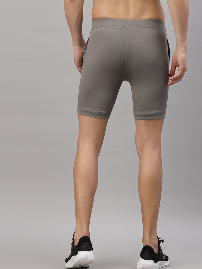 JUMP USA Men Wild Grey Rapid Dry-Fit Solid Training Short Tights