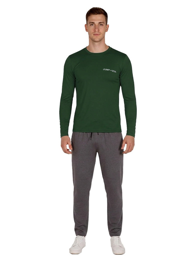 Jump USA Men's Icefil Round Neck Full Sleeves Compression Fit T-Shirt