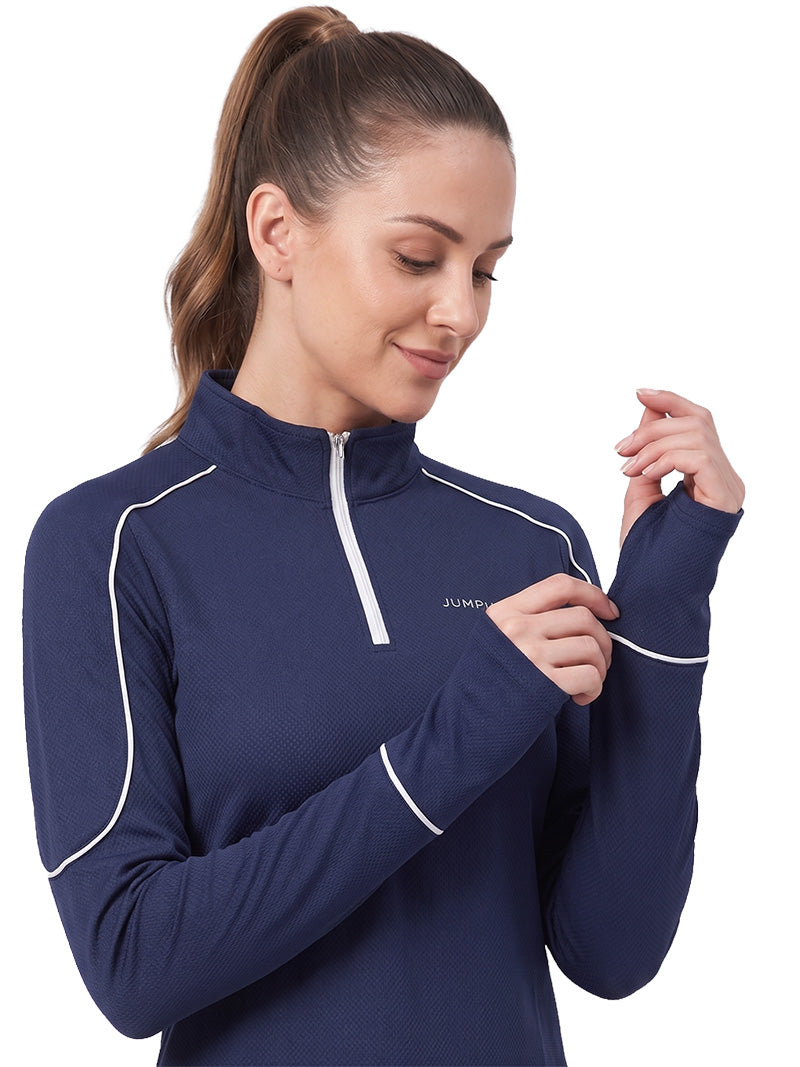 JUMP USA Ladies ActiveLine Zip T-Shirt
