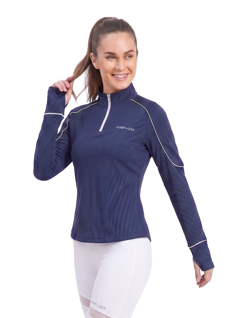 JUMP USA Ladies ActiveLine Zip T-Shirt