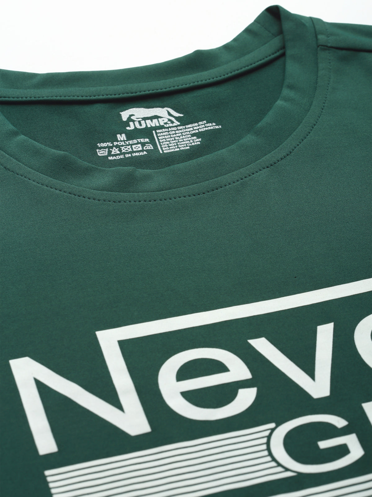 JUMP USA Men's Black Typography Printed T-shirt