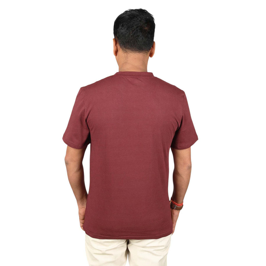 JUMP USA Men's Solid Round Neck Cotton T-shirt