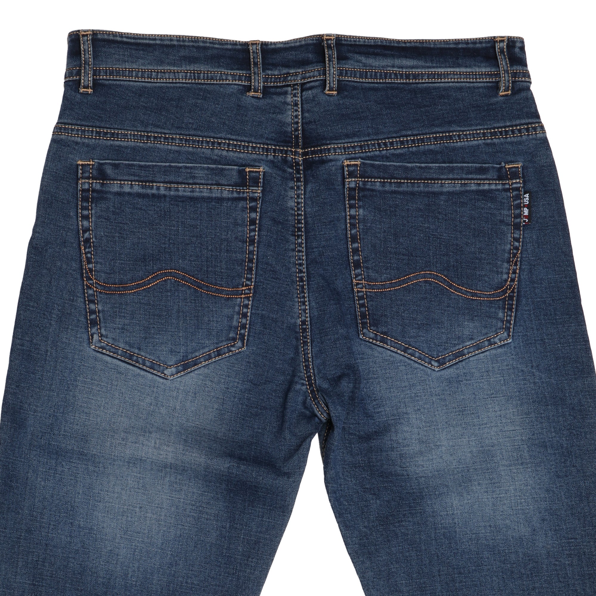 JUMP USA Men Blue Relax Fit Mid-Rise Clean Look Stretchable Jeans