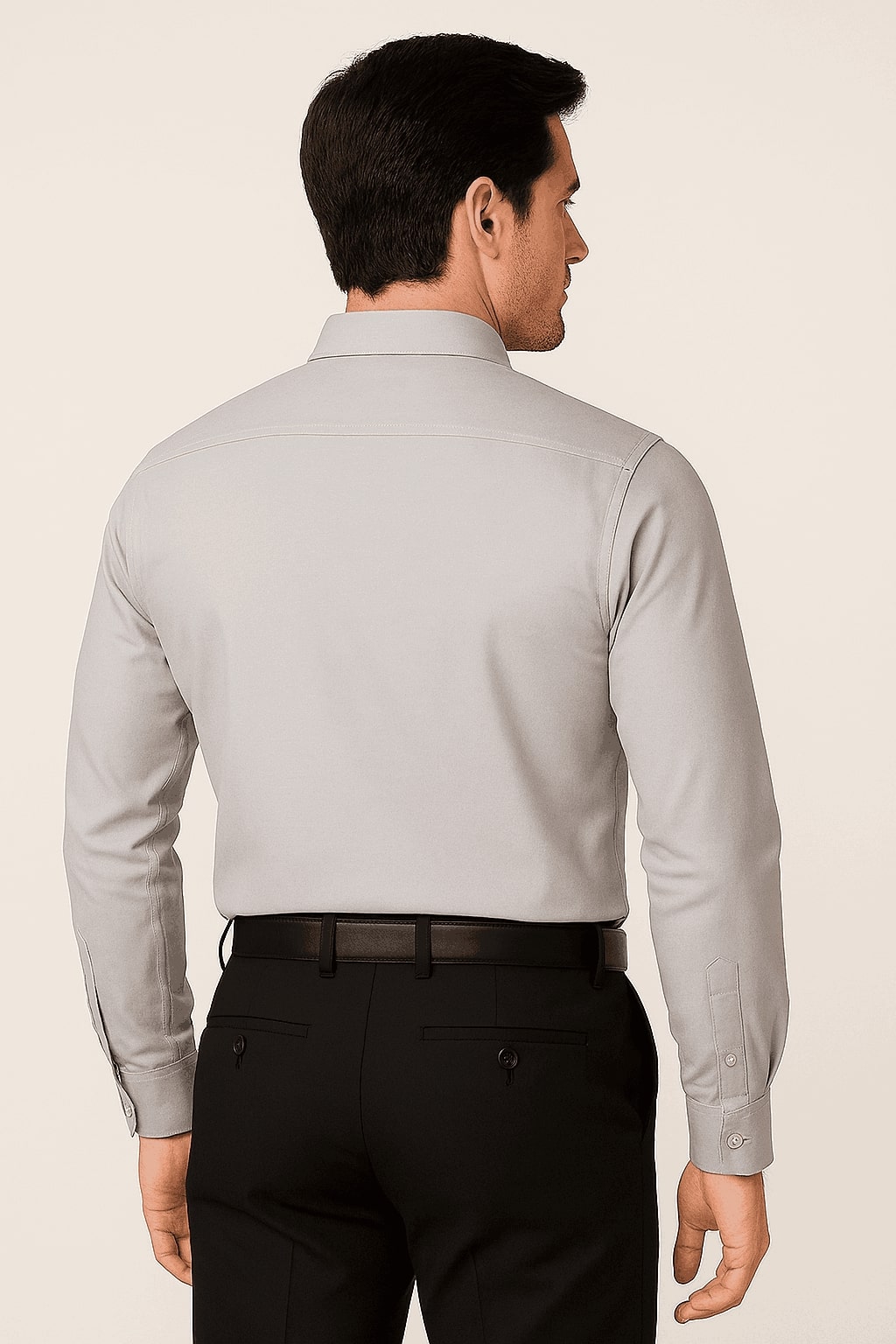 JUMP USA Mena,s Pastel Grey Regular Fit Shirt