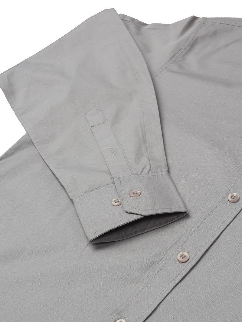 JUMP USA Men's Pastel Grey Regular Fit Shirt