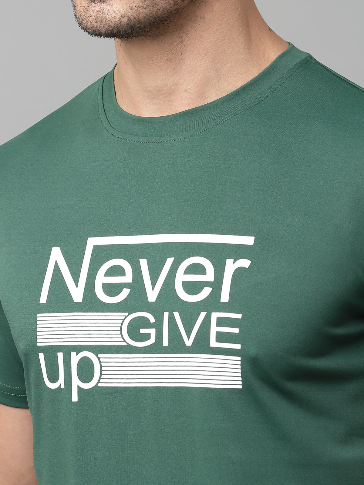 JUMP USA Men's Black Typography Printed T-shirt