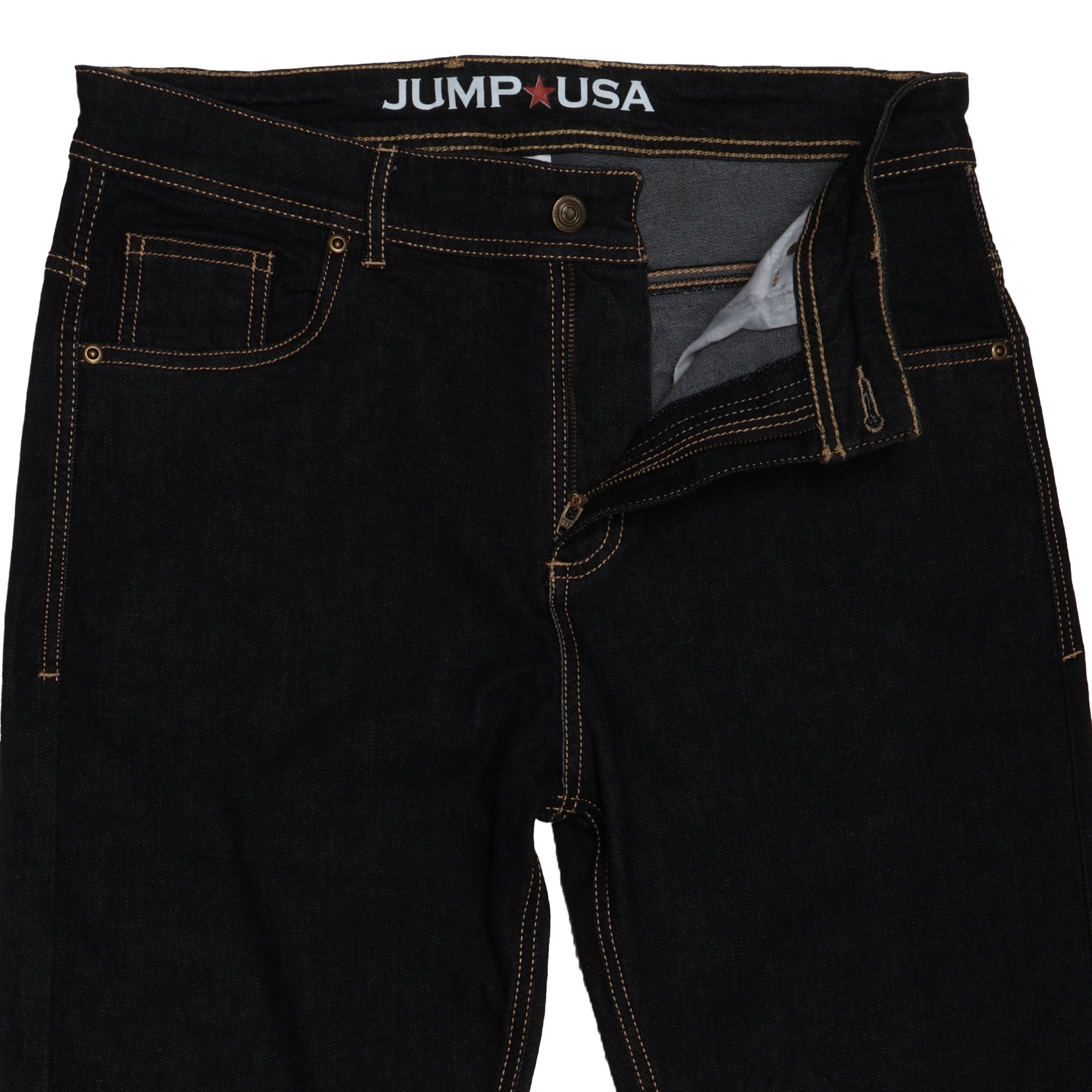 JUMP USA Men Everyday Comfort Mid Rise Straight Fit Jeans