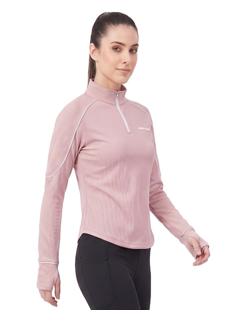 JUMP USA Ladies ActiveLine Zip T-Shirt