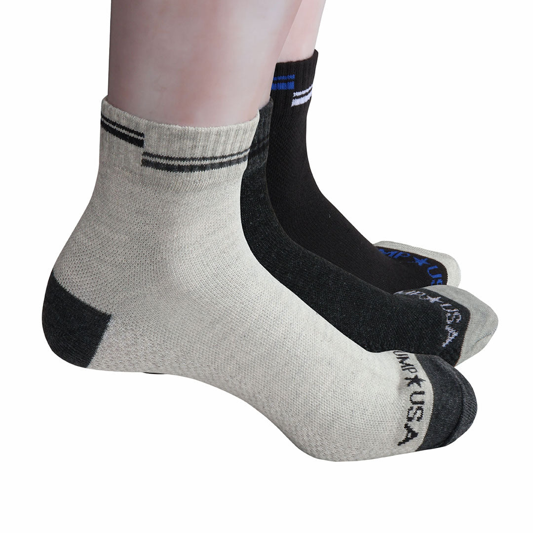 Jump Usa Men'S Pack Of 3 Ankle Length Socks
