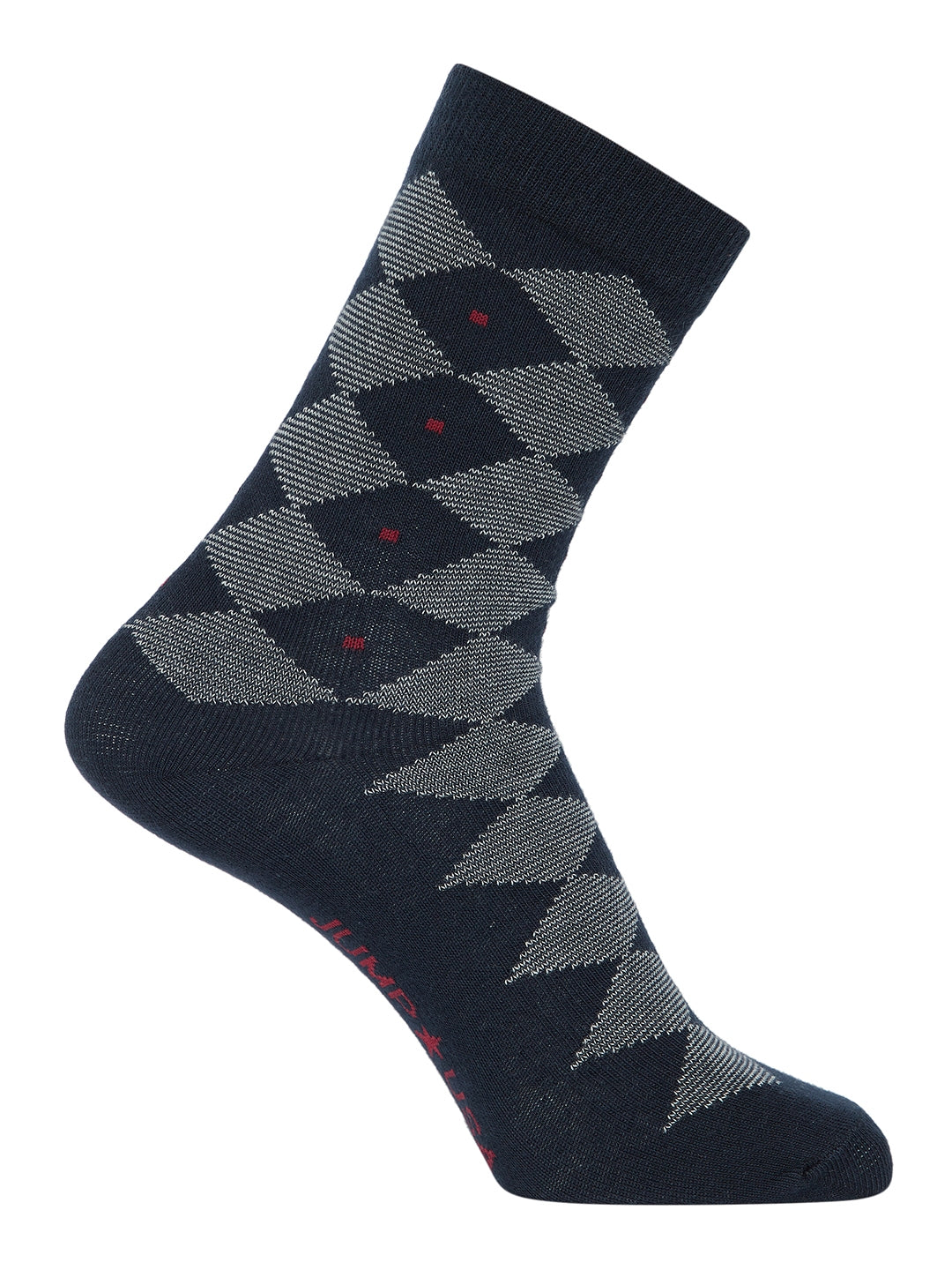 JUMP USA Men Calf Length Pack of 3 Socks_Blue_Black_Blue