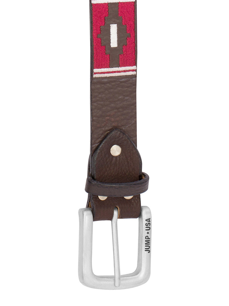 Men Brown Leather Belt - JUMP USA