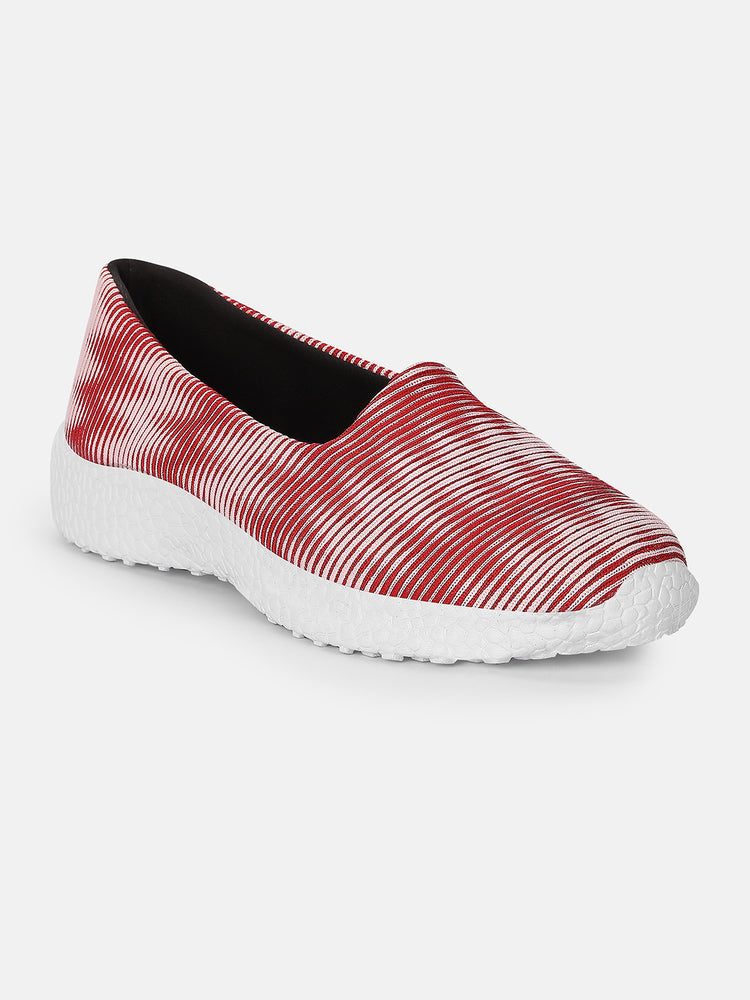 JUMP USA Women's Textured White Smart Casual Sneakers Shoes - JUMP USA