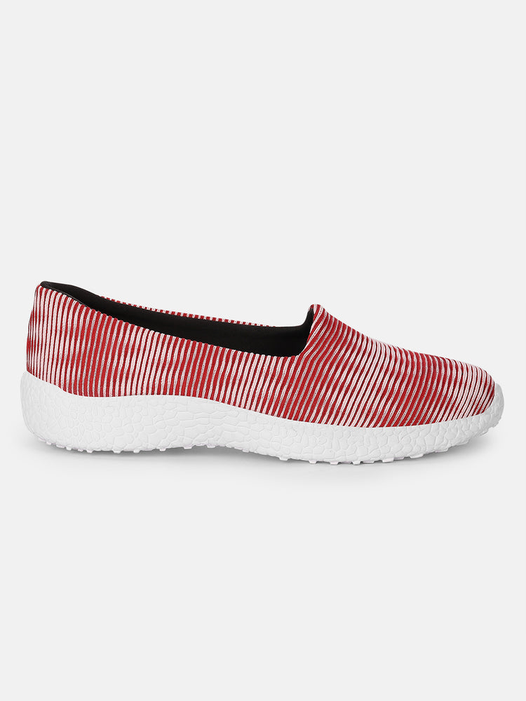 JUMP USA Women's Textured White Smart Casual Sneakers Shoes - JUMP USA