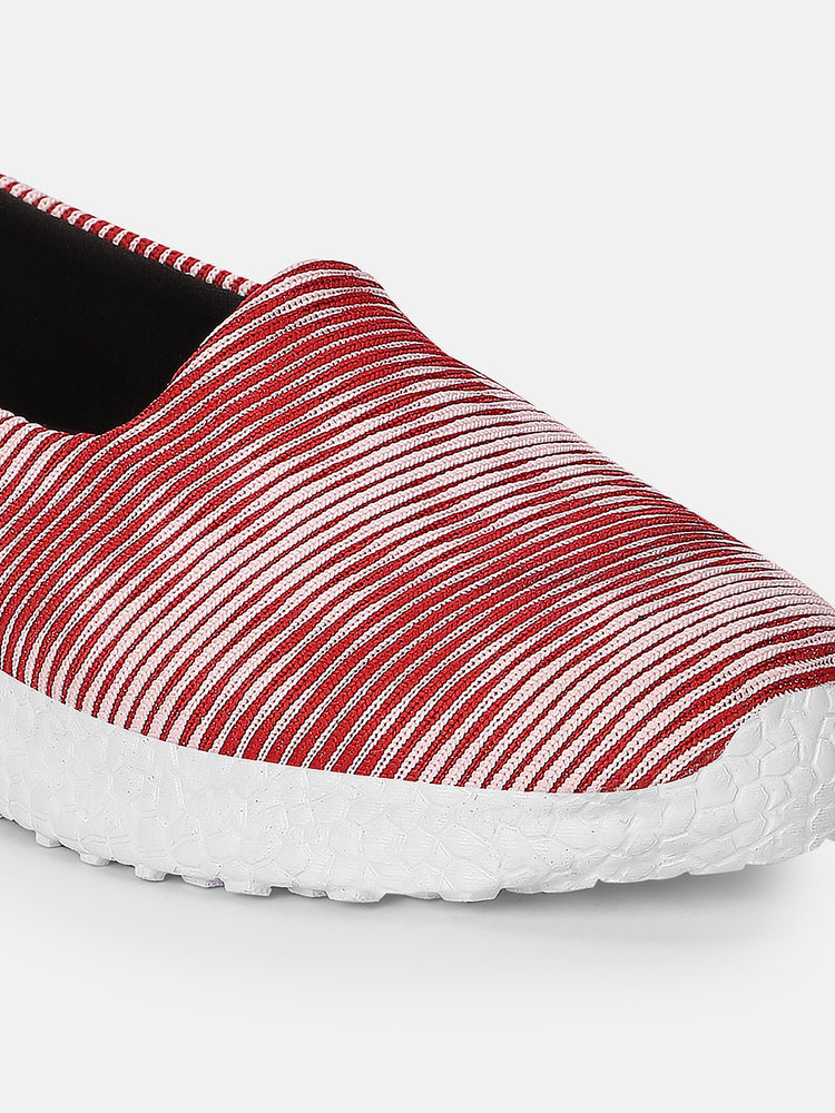 JUMP USA Women's Textured White Smart Casual Sneakers Shoes - JUMP USA