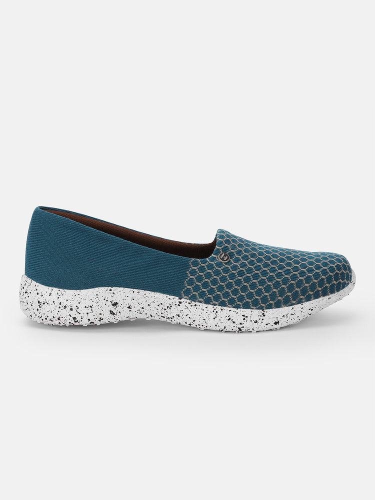 JUMP USA Women's Textured Blue Smart Casual Sneakers Shoes - JUMP USA