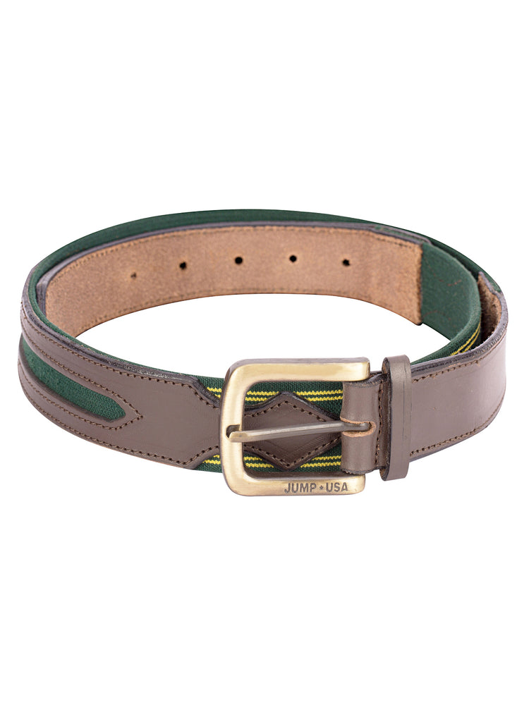 Men Brown Leather Belt - JUMP USA