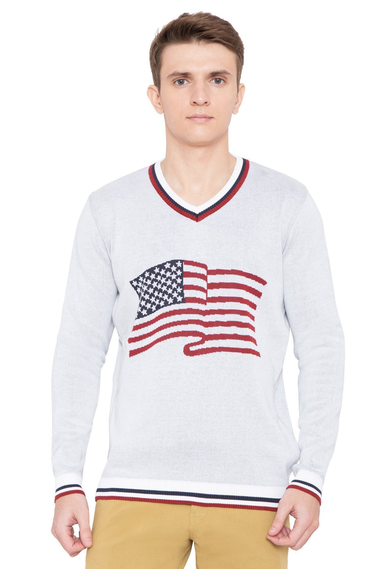 Men Regular Fit Cotton Casual Grey Lightweight Sweater - JUMP USA (1568778059818)