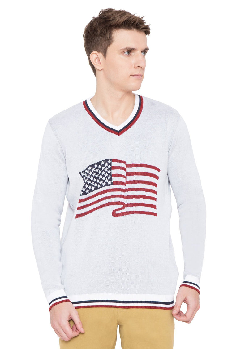 Men Regular Fit Cotton Casual Grey Lightweight Sweater - JUMP USA (1568778059818)
