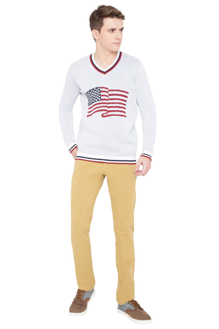 Men Regular Fit Cotton Casual Grey Lightweight Sweater - JUMP USA (1568778059818)