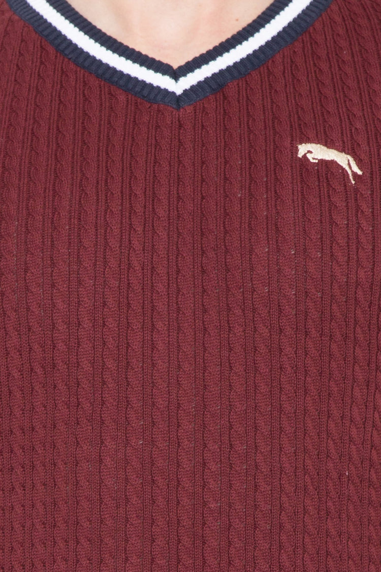 Men Regular Fit Cotton Casual Wine Lightweight Sweater - JUMP USA (1568778354730)