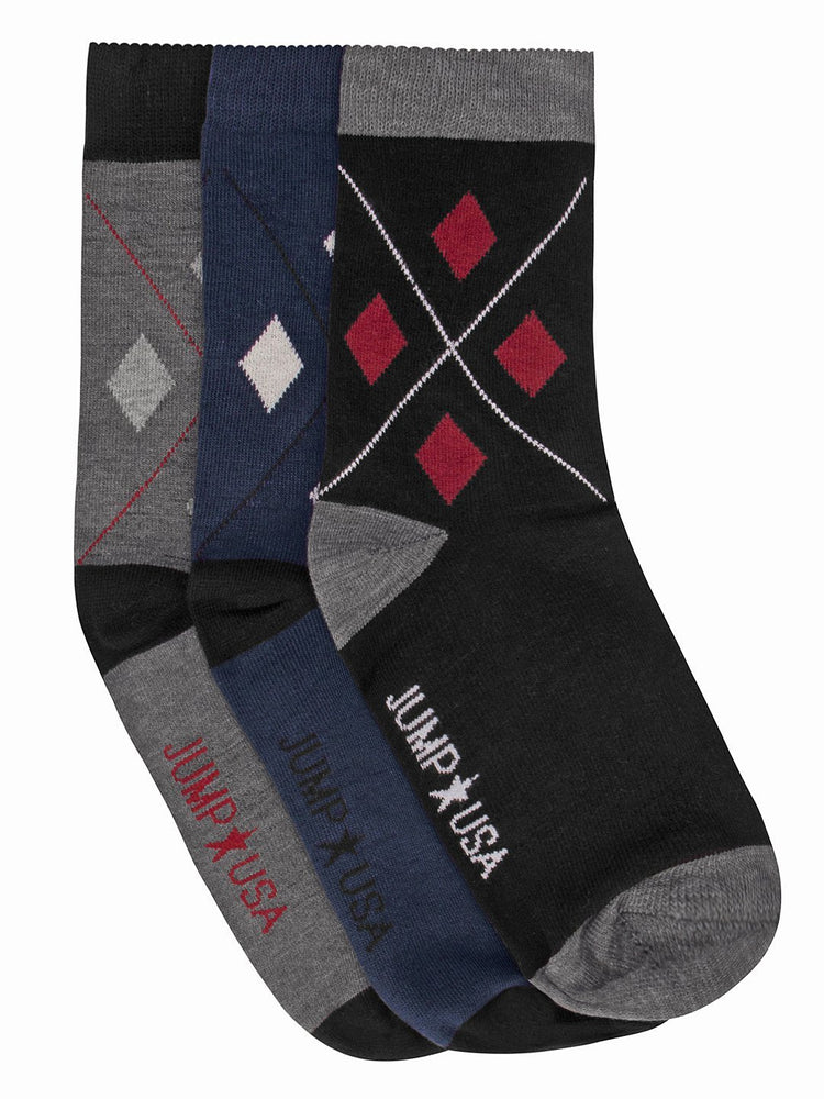 Men Pack of 3 Calf Length socks - JUMP USA