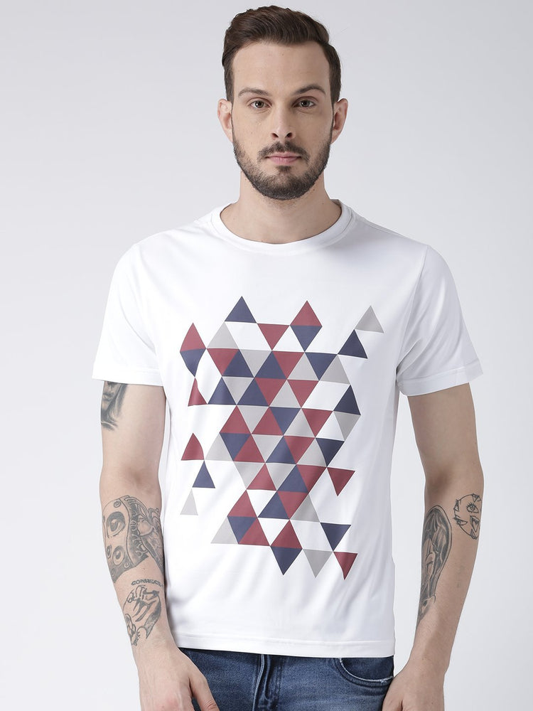 Men White Graphic Round Neck T-shirt - JUMP USA