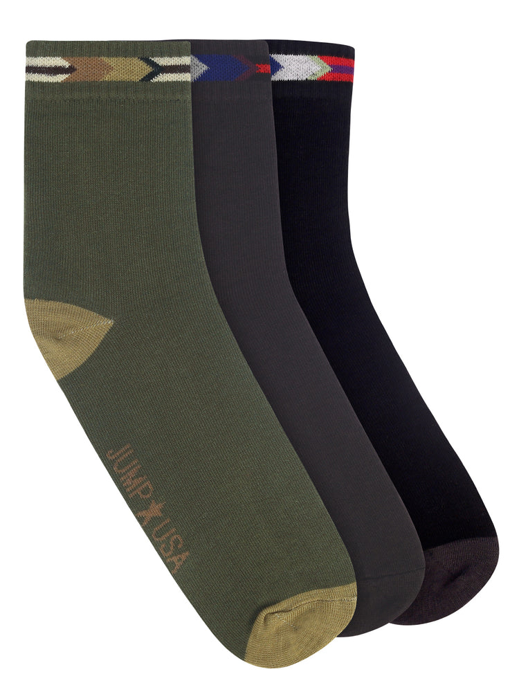 Men Pack of 3 Ankle Length Socks - JUMP USA