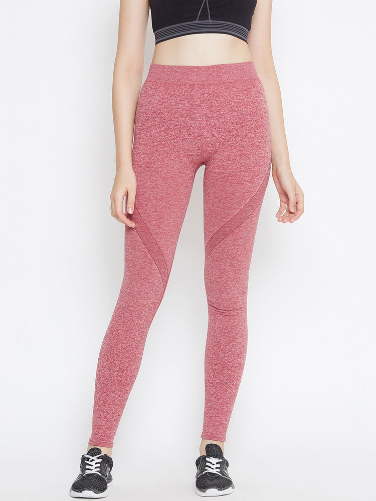 JUMP USA Women Red Solid Skinny-Fit Tights - JUMP USA