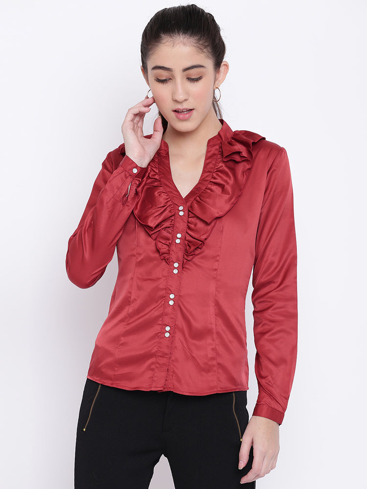 Women Navy Blue Casual Tops - JUMP USA