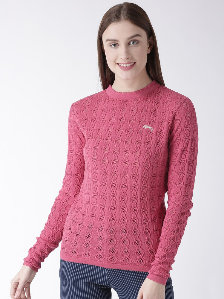 Women Cotton Casual Long Sleeve Pink Winter Sweaters - JUMP USA (1568777175082)