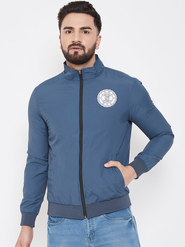 JUMP USA Men Denim Solid Bomber Jacket - JUMP USA