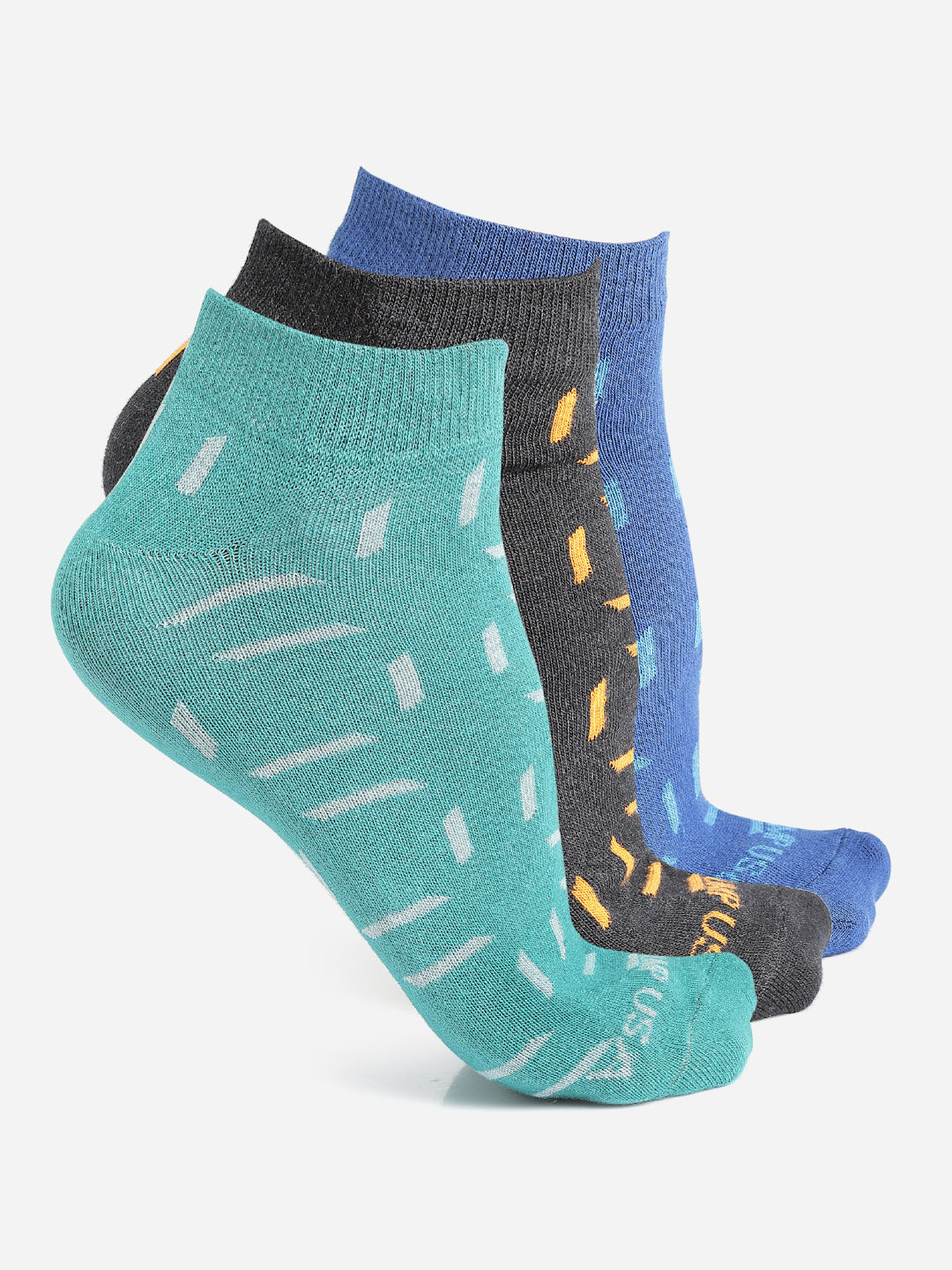 JUMP USA Men Pack Of 3 Assorted Above Ankle-Length Socks