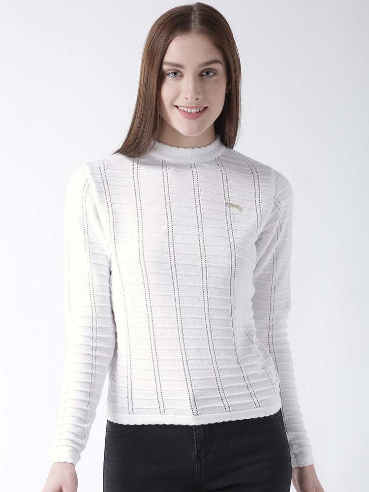 Women Cotton Casual Long Sleeve White Winter Sweaters - JUMP USA (1568777207850)