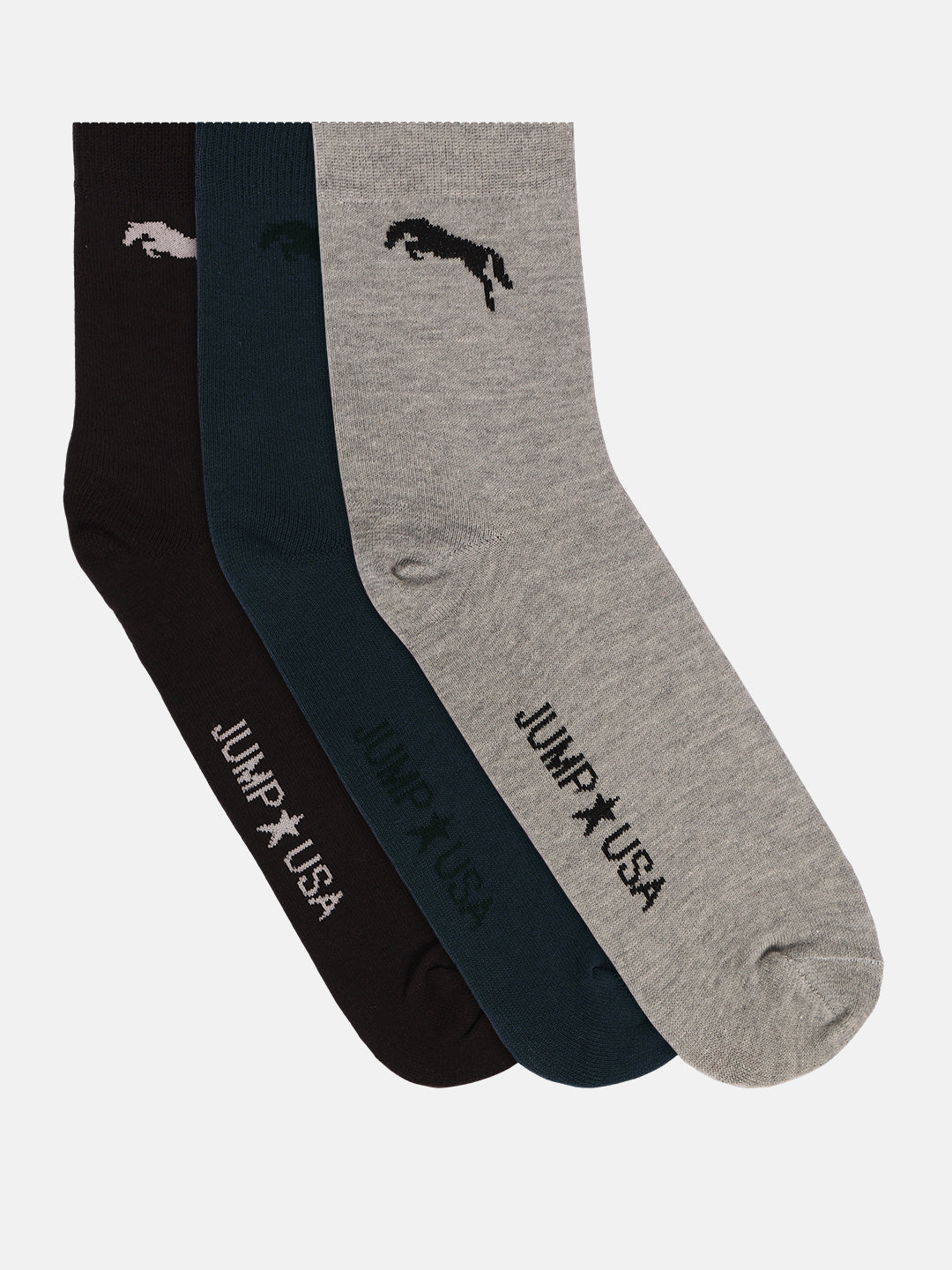 JUMP USA Men Pack of 3 Above Ankle length Socks