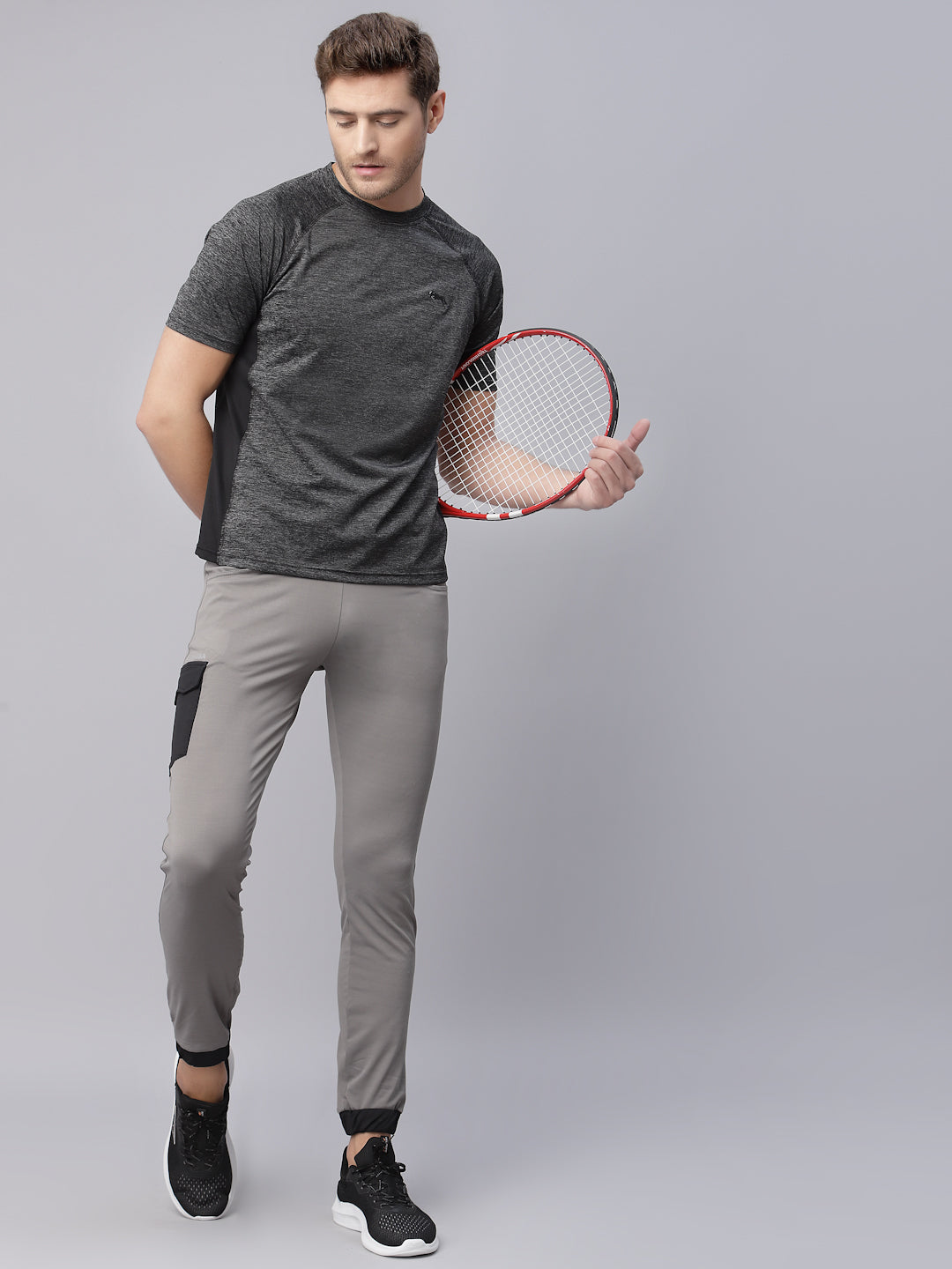 JUMP USA Men Grey Slim Fit Active Wear Joggers