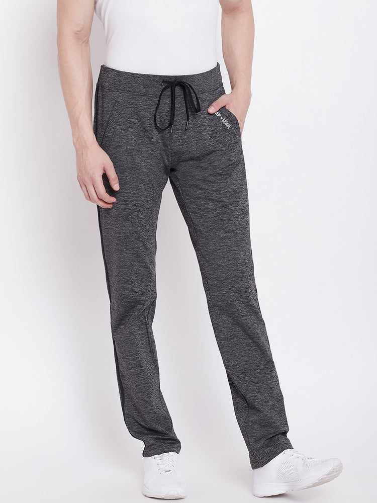 JUMP USA Men Grey Active Wear Solid Track Pant - JUMP USA