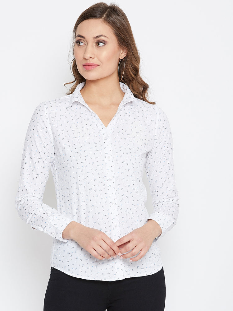 JUMP USA Women Regular Fit White Casual Shirt - JUMP USA