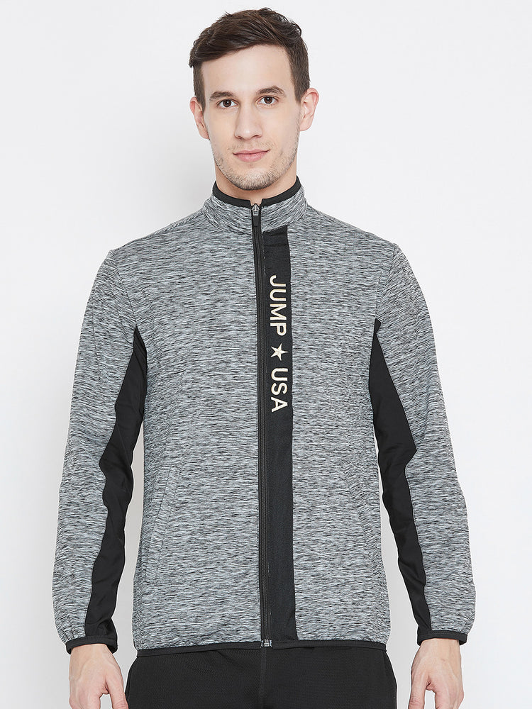Men Sports Black Sporty Jacket - JUMP USA