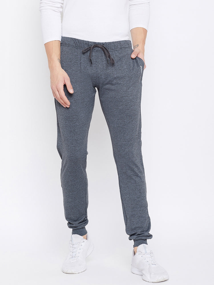 JUMP USA Men Slim Fit Navy Blue Solid Active Wear Joggers - JUMP USA