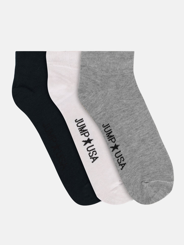 JUMP USA Men Pack of 3 Ankle length Socks - JUMP USA