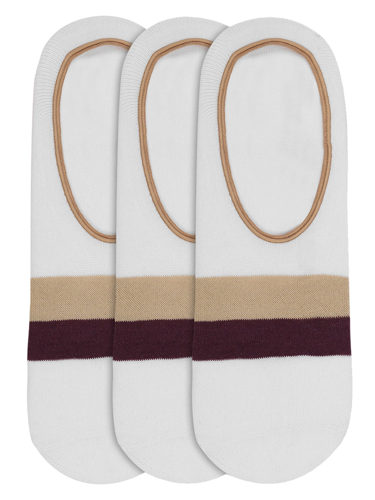 JUMP USA Women's Cotton Shoe Liner Socks (White,Beige,Purple, Free Size) Pack of 3 - JUMP USA