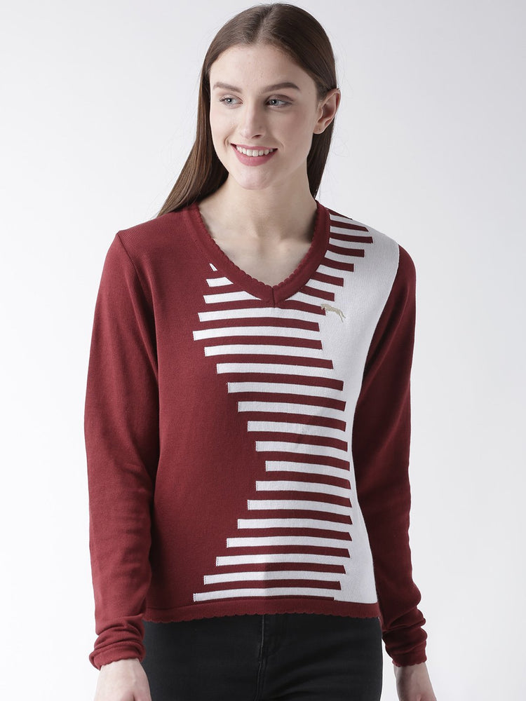 Women Cotton Casual Long Sleeve Red Winter Sweaters - JUMP USA (1568777044010)