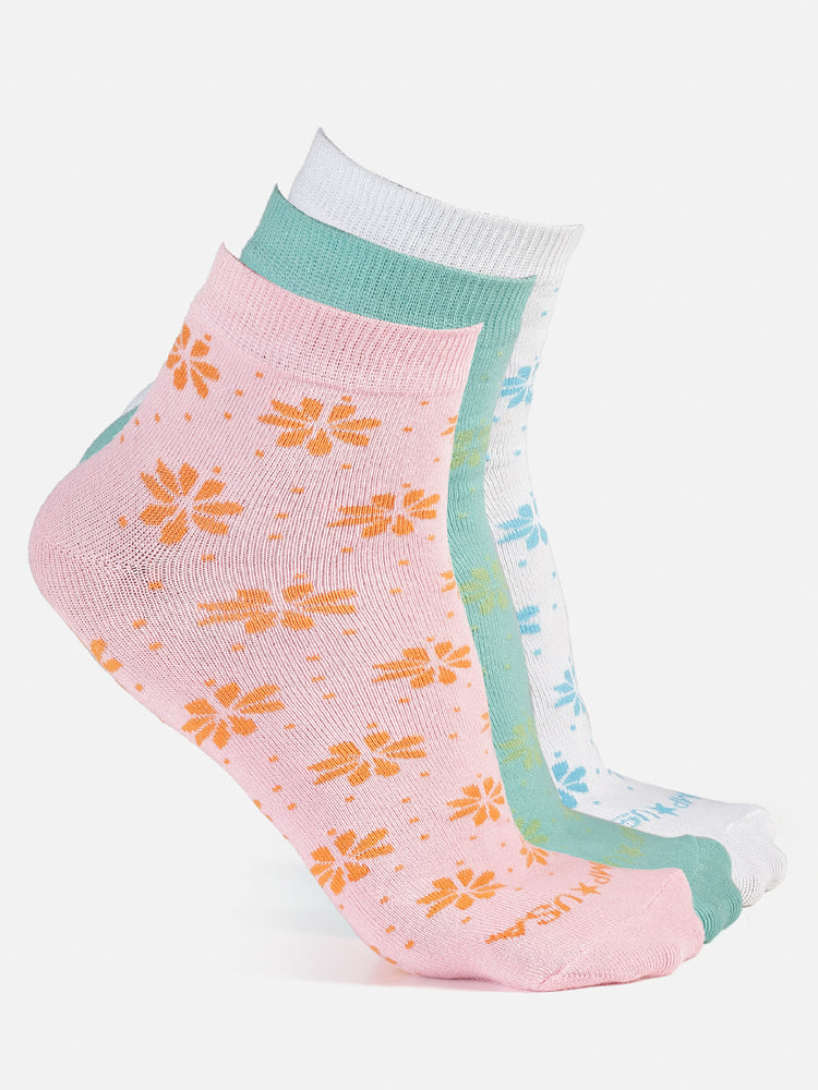JUMP USA Set of 3 Ankle Length Socks For Women