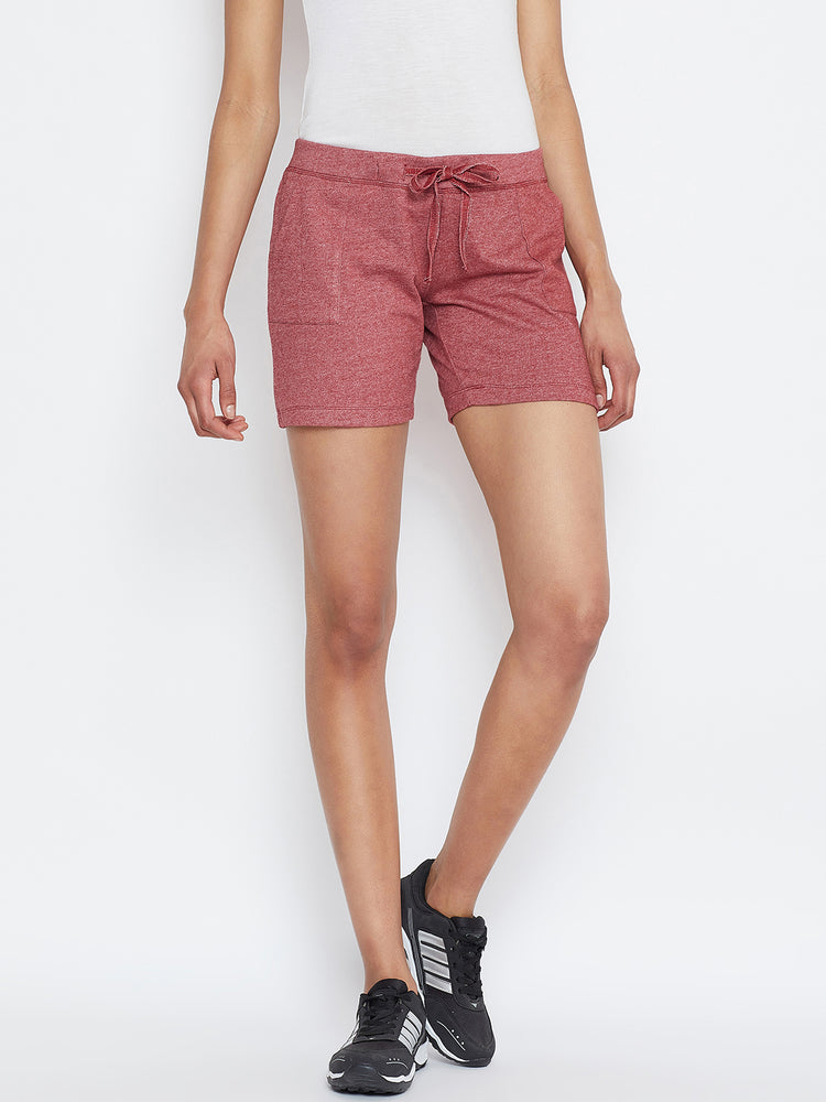 JUMP USA Women Red Solid Shorts - JUMP USA
